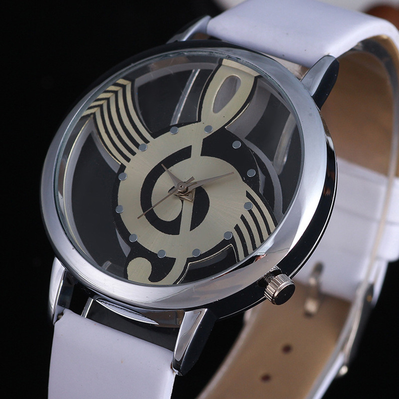 Luxury Watch White - Reloj con forma de música hueca