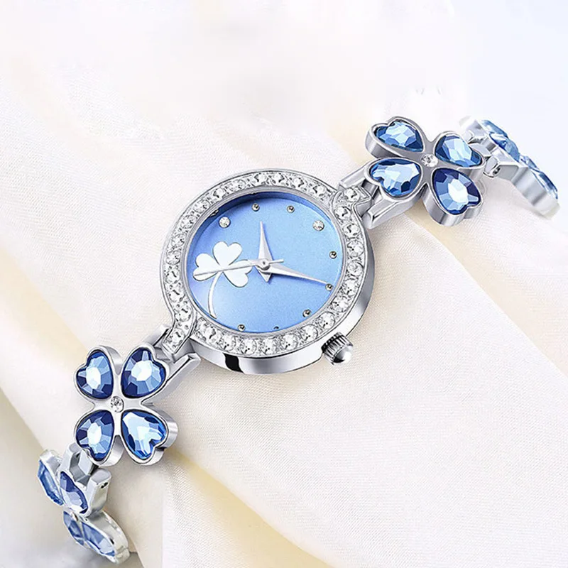Luxury Watch Girl - Reloj de cuarzo de diamante cuadrado