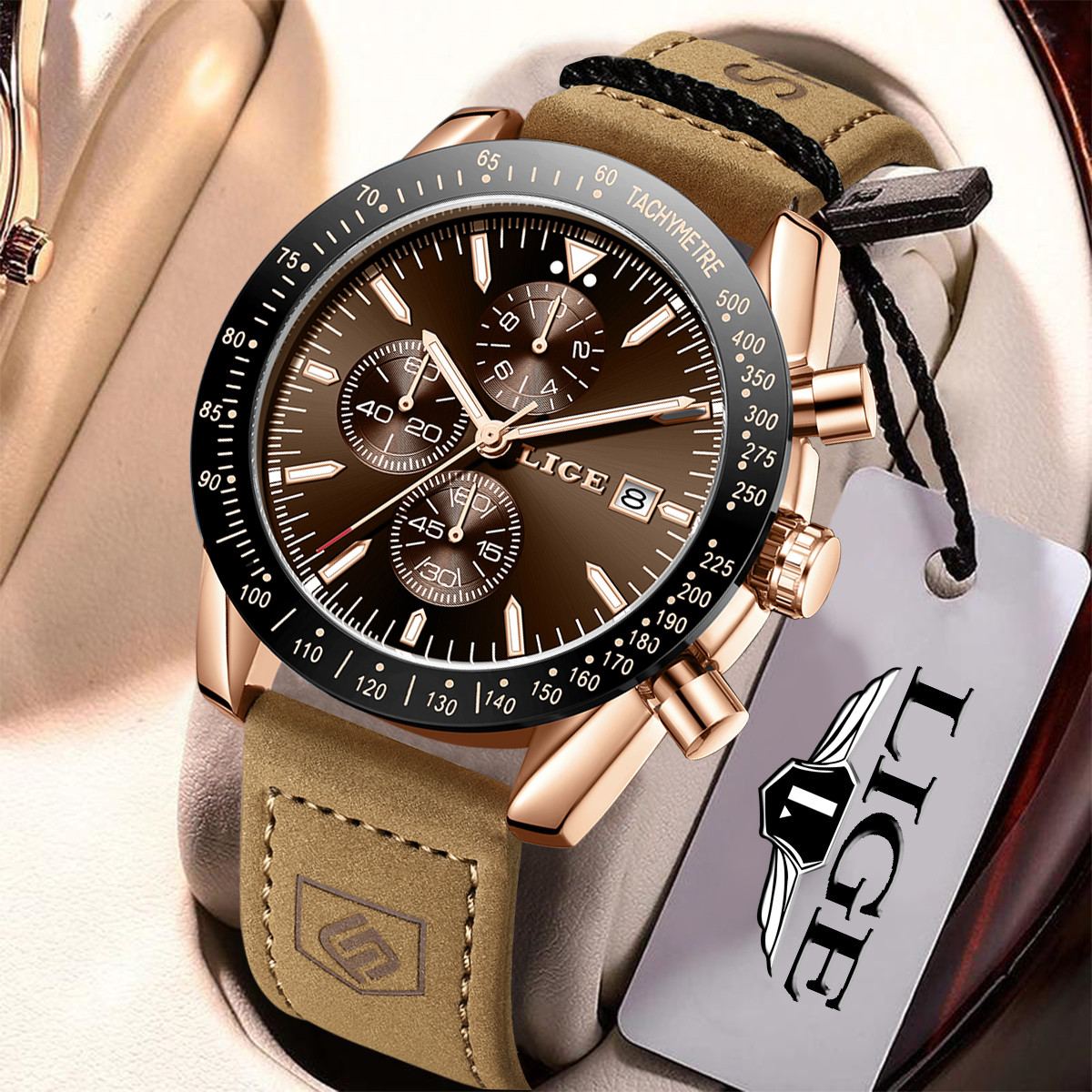 Luxury Watch Leather - Relojes LIGE de cuero para hombre,