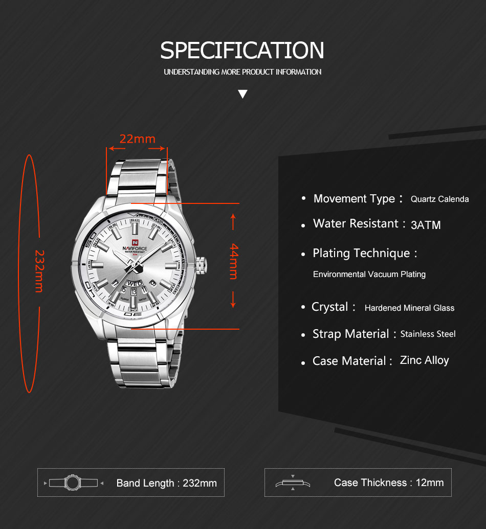 Reloj NAVIFORCE clásico inform - Field Watch Military reseña y precio