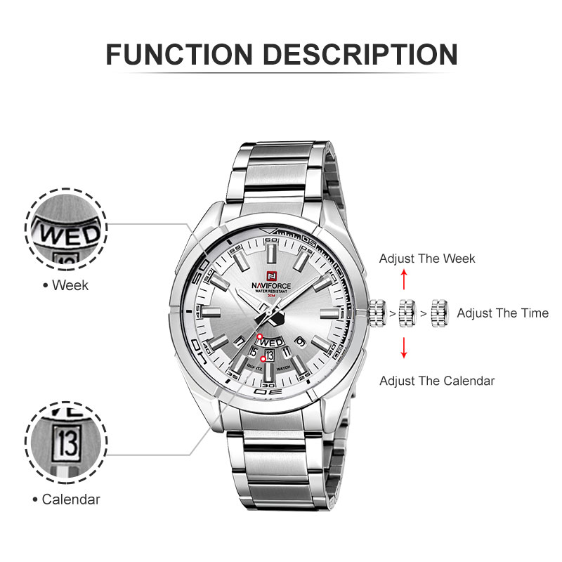 Reloj NAVIFORCE clásico inform - Field Watch Military reseña y precio