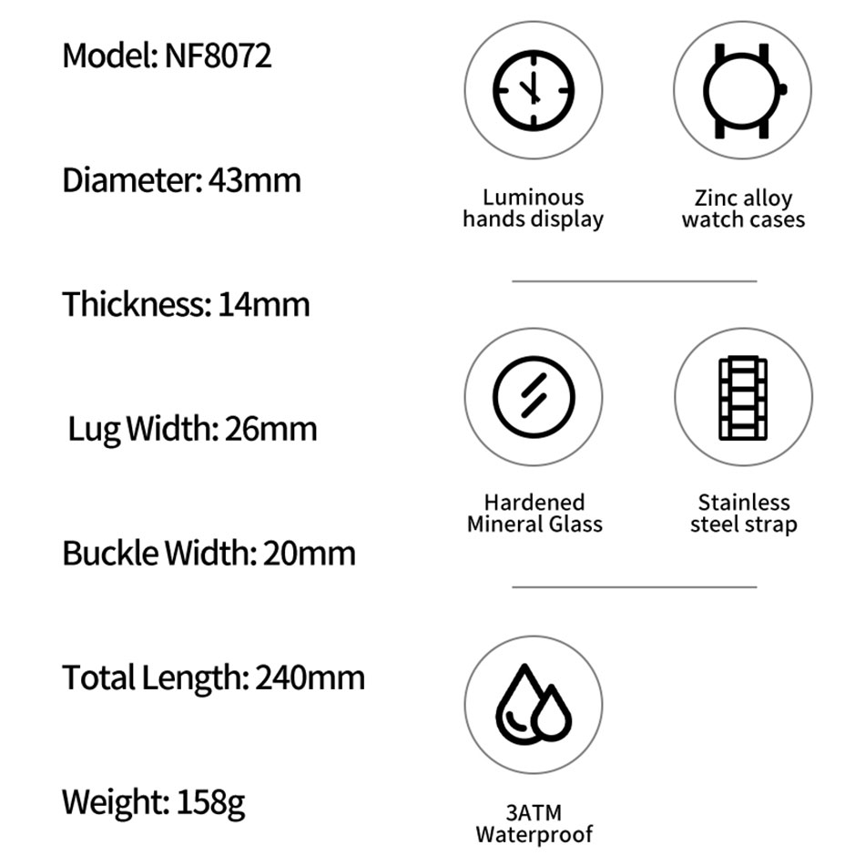 NAVIFORCE, relojes de lujo par - Field Watch Military reseña y precio
