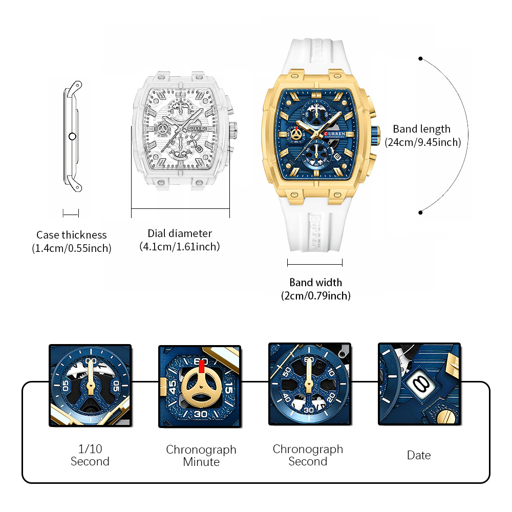 Reloj CURREN de Lujo Vintage p - Luxury Watch Strap reseña y precio