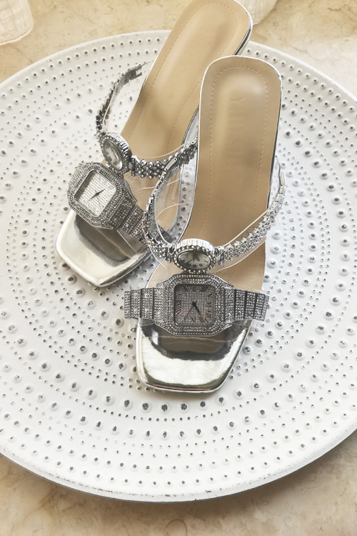 Sandalias de tacón alto con re - Luxury Watch Leather reseña y precio