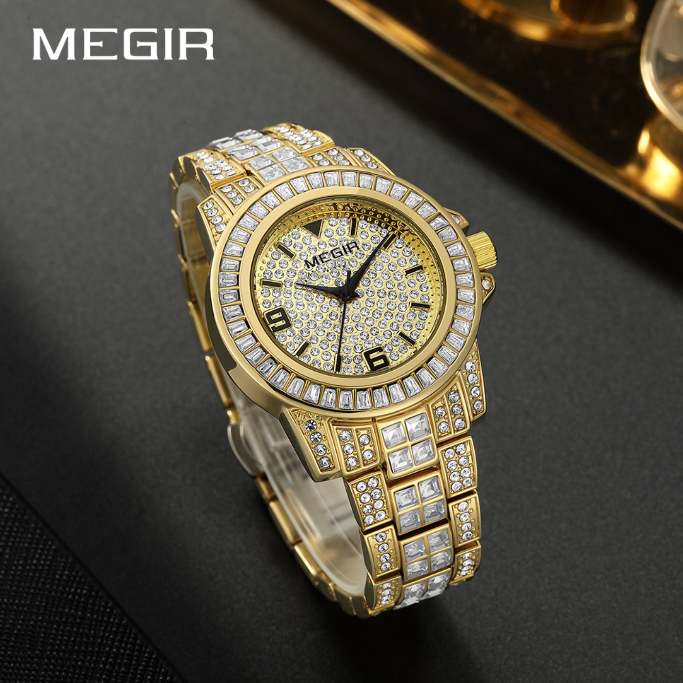 Relojes MEGIR de lujo con diam - Luxury Watch Strap reseña y precio