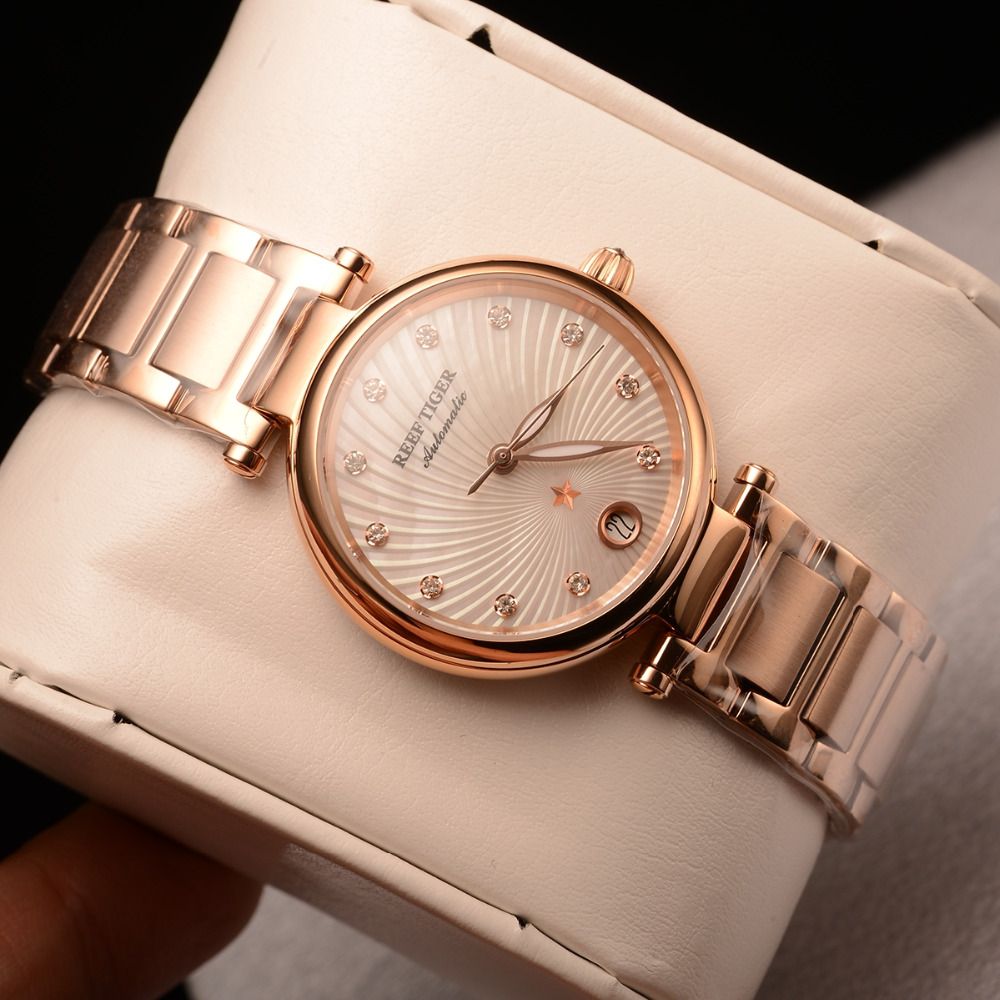 Reef Tiger/RT-relojes automáti - Luxury Watch White reseña y precio