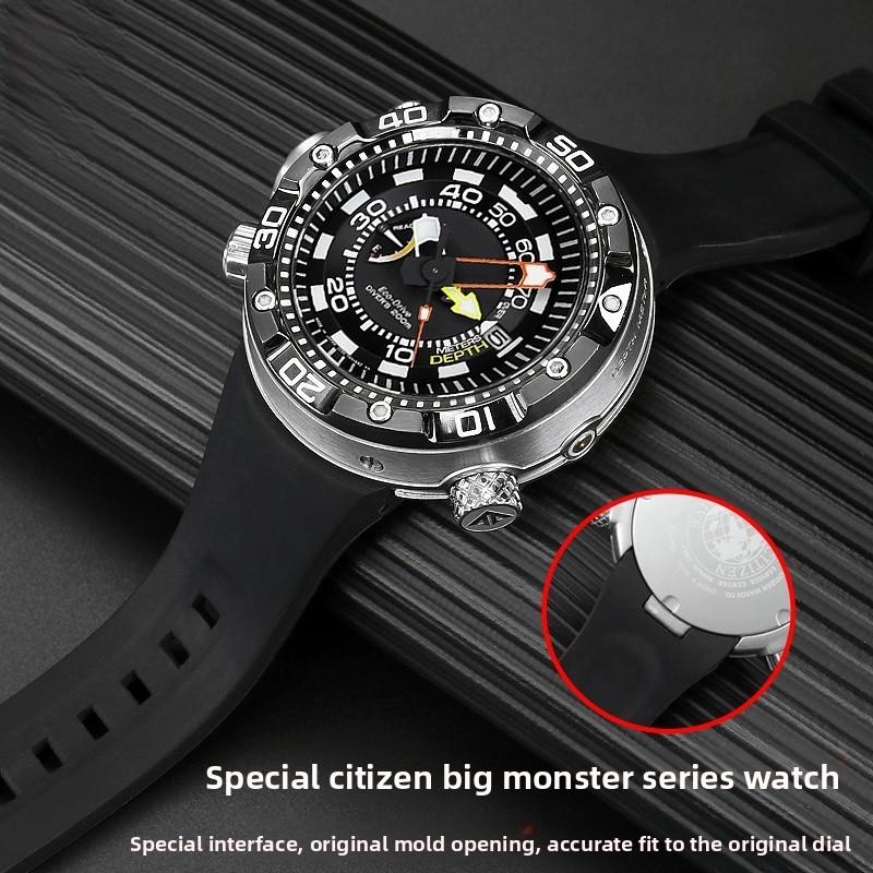 Correa de goma para reloj de b - Citizen Watch Promaster reseña y precio