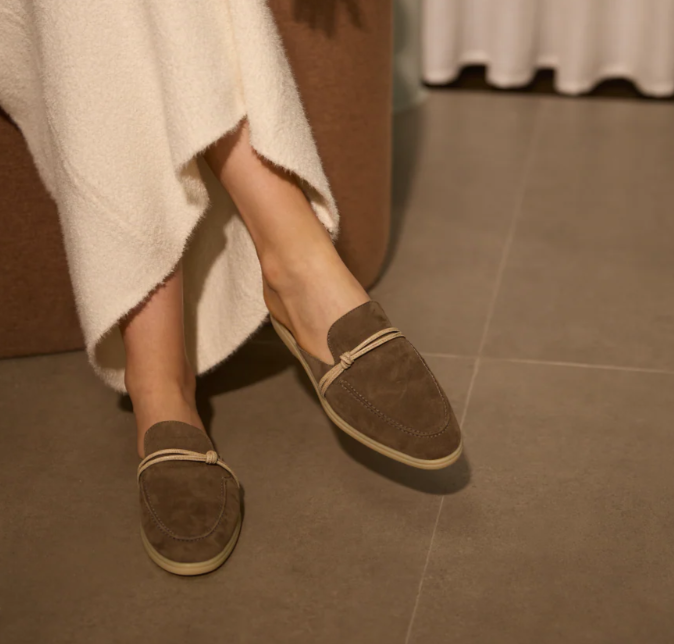 Mocasines de cuero de ante con - Luxury Watch Girl reseña y precio