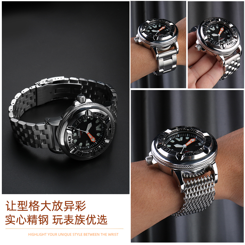 Correa de acero inoxidable par - Citizen Watch Promaster reseña y precio