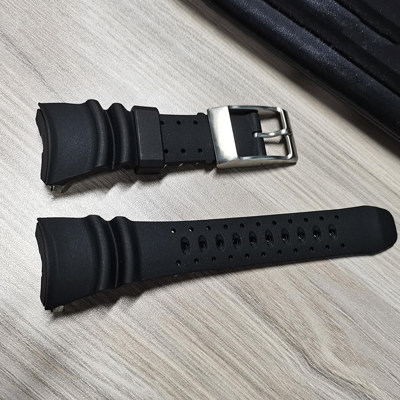 Correa de reloj de goma negra  - Citizen Watch Promaster reseña y precio
