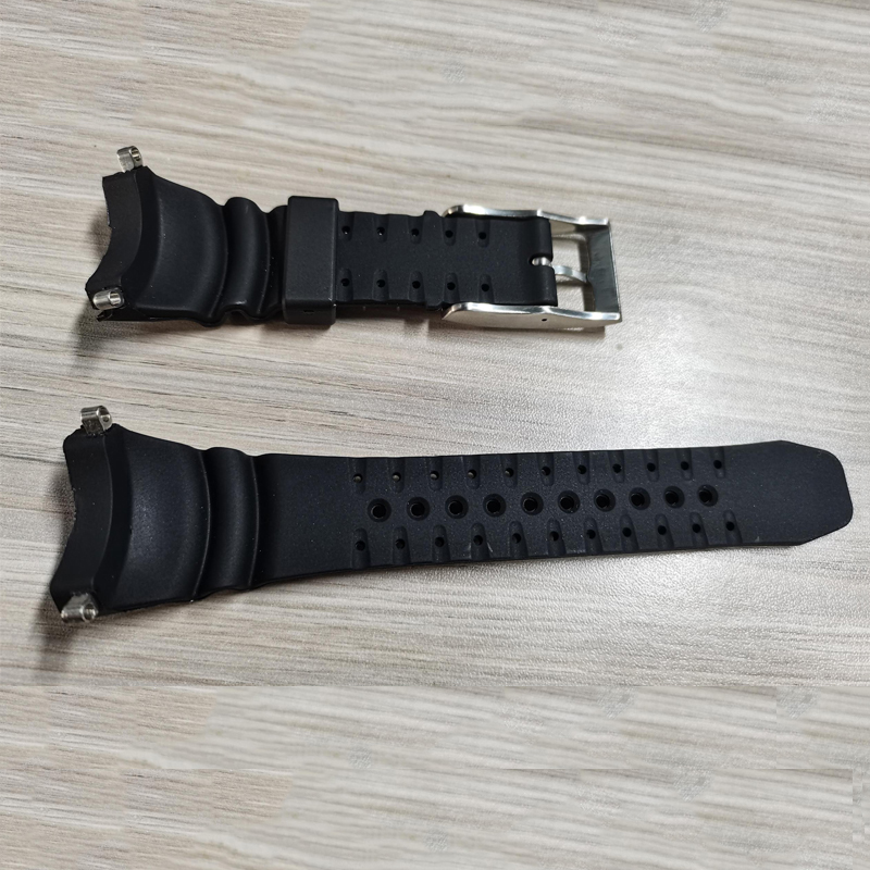 Correa de reloj de goma negra  - Citizen Watch Promaster reseña y precio