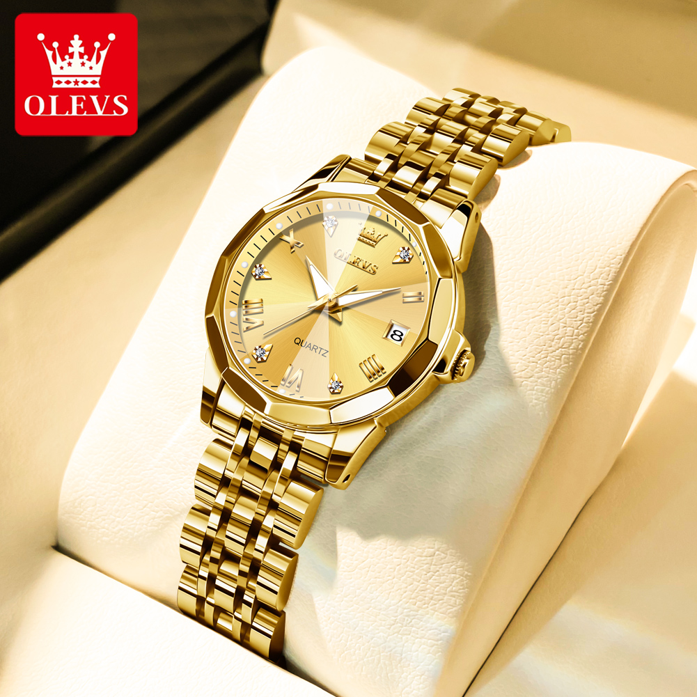 OLEVS, reloj dorado a la moda  - Luxury Watch Girl reseña y precio