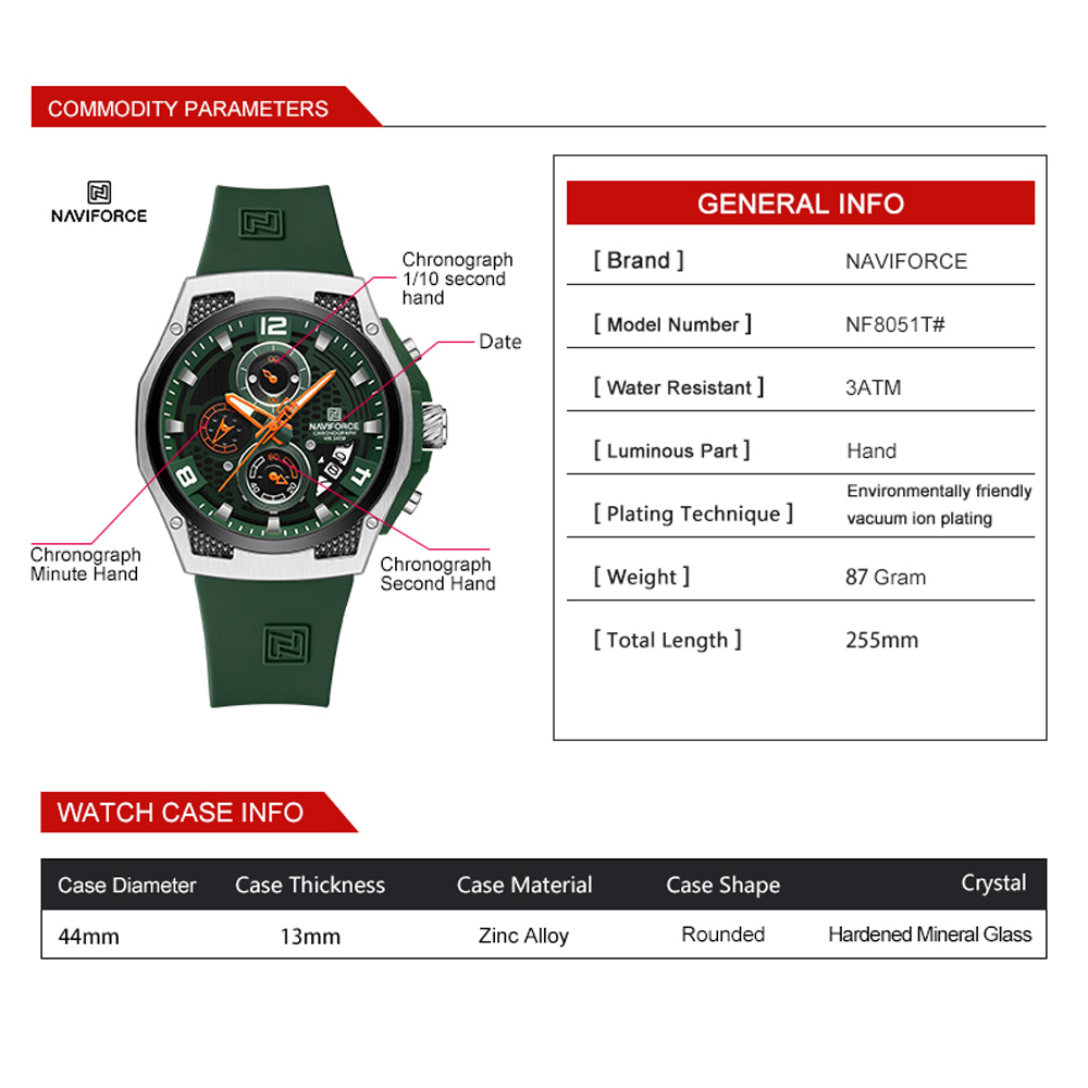 NAVIFORCE-Reloj de pulsera dep - Field Watch Military reseña y precio