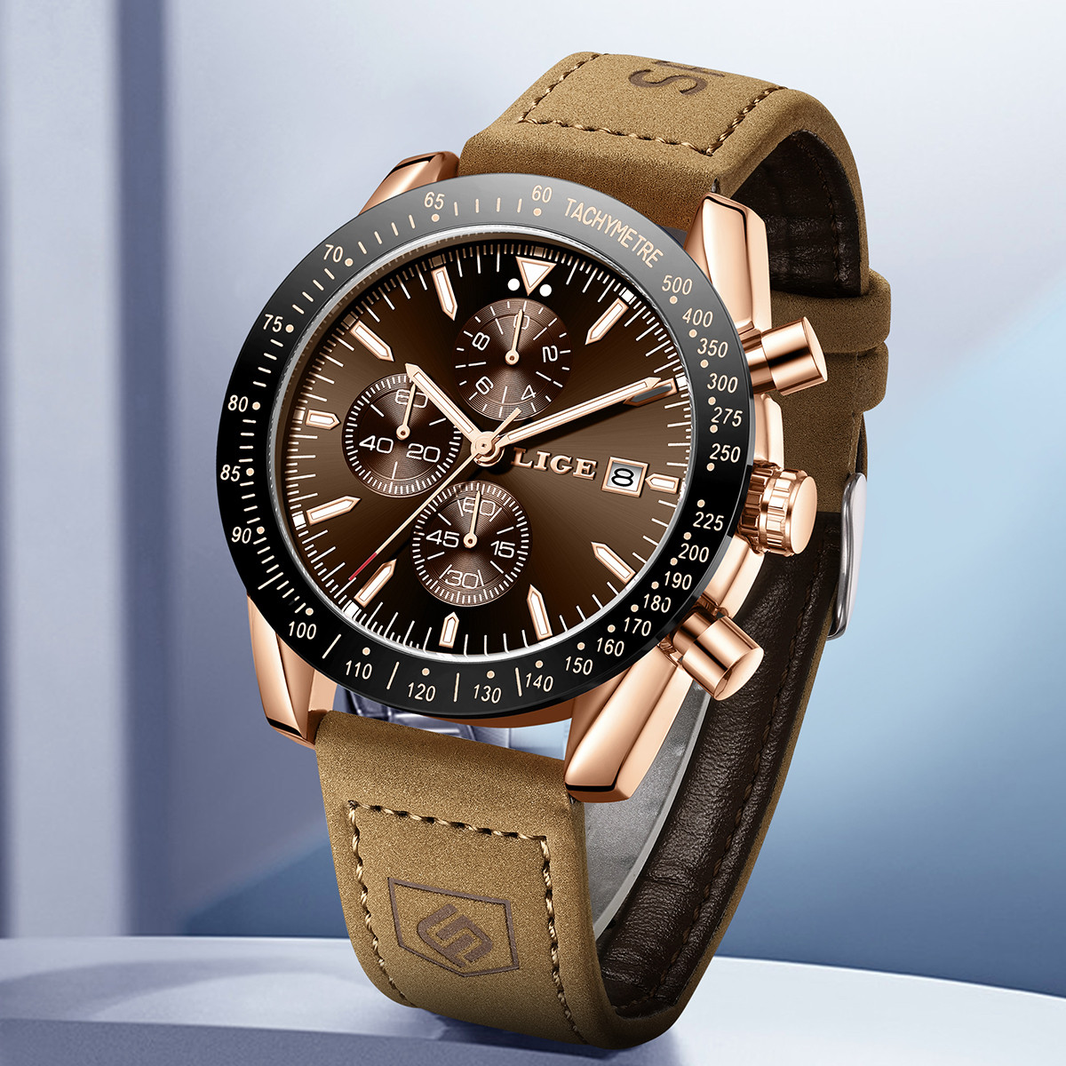 Relojes LIGE de cuero para hom - Luxury Watch Leather reseña y precio