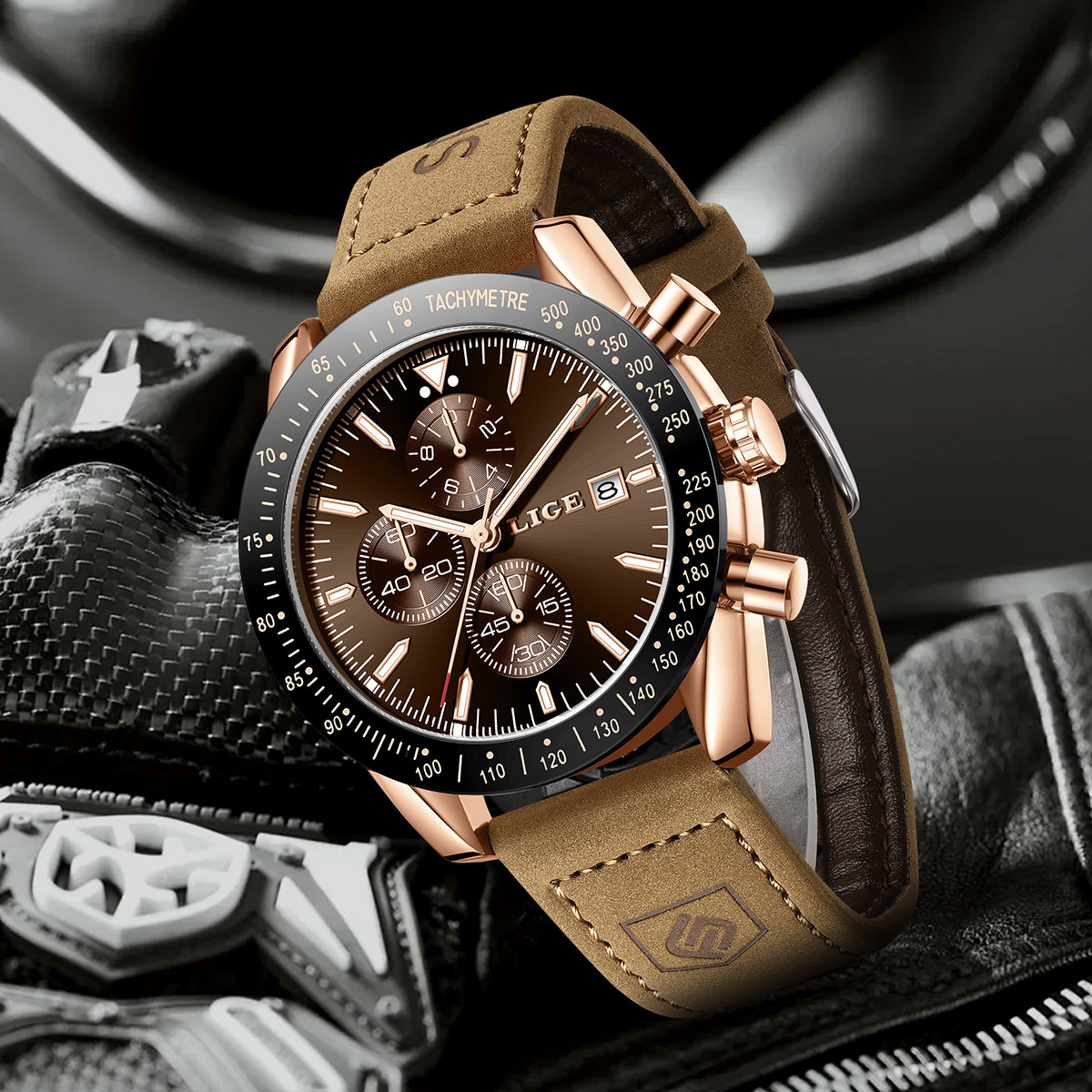 Relojes LIGE de cuero para hom - Luxury Watch Leather reseña y precio